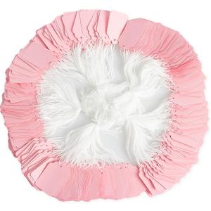 500 Pack Pink Hang Tags with White Cotton Strings Attached –1.88inch x 1.18inch – Bulk Clothing Tags for Retail, Crafting, Events, and Product Branding