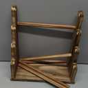 Emfogo Bracelet Holder, 4 Tier Bracelet Organizer Storage for Bracelets Bangles Watch Scrunchies, Rustic Wood Jewelry Organizer Display for Home, Vendors, Craft Shows and Store(Rustic Brown)