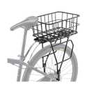 CXWXC Rear Bike Rack with Basket - Bike Cargo Rack for Disc Brake/Non-Disc Brake Mount - Bicycle Pannier Rack, Touring Carrier Rack fit 26”-29” and 700c