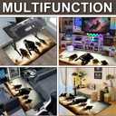 Shooting Game Rug Teen Boys Carpet with Battle Games Element Decoration Mat, War Game Rugs for Boys Bedroom Living Room Playroom, Non-Slip Children Gaming Area Rugs (Foursome, 60" x 40") (3'4" x 5' (Rectangular))