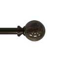 Jeco Tom Adjustable Single Curtain Rod 42" to 120"-Bronze