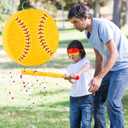 Hooqict Softball Pinata with Blindfold and Bat Stick Softball Birthday Party Decorations for Sports Day Party Supplies School Classroom Activities