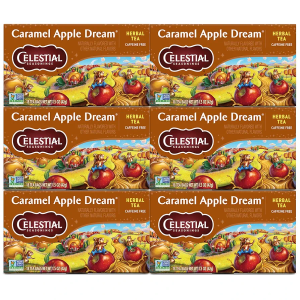 Celestial Seasonings Herbal Tea, Caramel Apple Dream, 18 Count (Pack of 6), Best By: 21 SEP 2025