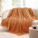 Bedsure GentleSoft Orange Fall Throw Blanket for Couch - Cozy Soft Blankets for Women, Cute Small Fall Throws for Girls, Orange, 50x60 Inches
