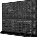 Pegboard Kit with Accessories,Includes 2 Pack 16" X 36" Steel Pegboard and 180 PCS Varied Accessories,can be Used for Tool Storage and Garage Organization. (Black Box)