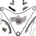 Timing Chain Kit + Water Pump Compatible with 2007-2010 Ford Mercury 3.5L Lincoln Mazda 3.7L DOHC Replace# AT4Z-6306-A
