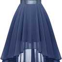 BeryLove Homecoming Cocktail Formal Dresses 2025 Wedding Guest Party Prom Sleeveless Lace High Low Dress (Medium, Grayish Purple)