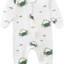 One-Piece Footies Newborn Rompers Pajamas Cotton Footed Pjs for Sleep Play Boys Girls 0-3 M