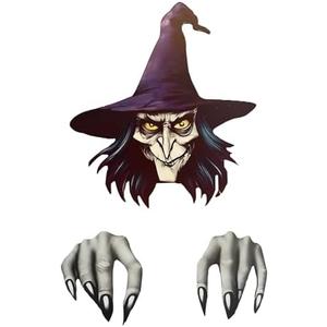 Outdoor Halloween Decorations Scary 3-Piece Wooden Plaque Set with Skeleton Characters Spooky Lawn Decor for Yard, Garden & Haunted Fences Monster Themed Horror Decor