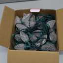 C9 LED Christmas Lights Outdoor,33 Feet 50 LED 8 Lighting Modes Waterproof Connectable Christmas String Lights for Outside Roofline Patio Home Xmas Decorations (Cool White)