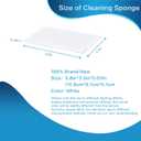 50PCS Magic Cleaning Sponge Eraser Sheets, Reusable Thin Nano Cleaner Pads Eraser Wipes for Kitchen Shoe Furniture Bathroom Shower Sink Hard-to-Reach Places