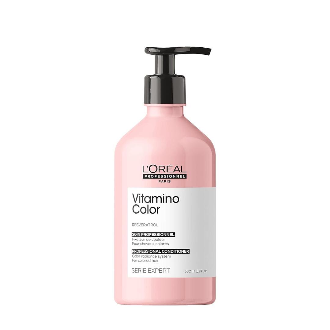 L'Oral Professionnel Paris Vitamino Color Conditioner - Protects & Preserves Hair Color, Ehances Shine & Vibrancy and Moisturizes & Detangles