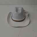Lisianthus Men & Women's Felt Wide Brim Western Cowboy Outdoor Fedora Hats with Belt (Medium)
