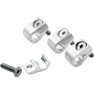 Allstar Performance ALL18323 3/8" I.D Aluminum Clamp-On Style Universal Line Clamp, (Pack of 4), Silver