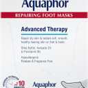 Aquaphor Repairing Foot Masks, Moisturizing Socks for Dry Feet, Hydrating Foot Care Treatment with Avocado Oil and Shea Butter, Pack of 5