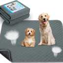 Washable Pee Pads for Dogs, Fast Absorbent Reusable Dog Pee Pads, Non Slip Puppy Pads Pet Training Pads for Whelping, Potty, Housebreaking, Playpen, Crate (2 Pack, 48" x 48")