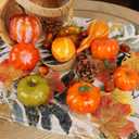 winemana Thanksgiving Fall Decorations for Home-6pcs Mini Pumpkins & 2pcs Gourds, 30pcs Leaves & 10pcs Acorns, 2pcs Pinecones Centerpiece Set-Harvest Decor for Table Mantel (Largest: 4.5" x 2.1")