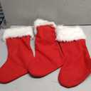 Beistle Plush Christmas Stockings 15" (Red/White), One Size
