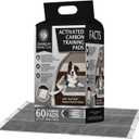 American Kennel Club Charcoal Puppy Training Pads, with Anti-Slip Adhesive Backing, Quick Dry Gel and Activated Carbon Odor Control (Charcoal, 22" x 22" - Pack of 60)