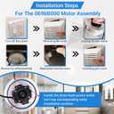 Upgrade QT-110N-B QT-100L QT-110-B QT-90N-B Bathroom Fan Motor & Blower Wheel Fit for All Nutone QT-90-B QT110 QT100 QT9093WH QT-80-B Series Fans Replace 0696B000 Exhaust Fan Motor 100CFM 3.5 Sones