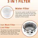 [Upgraded]AMI PARTS TDIDVKZW Indoor Dryer Vent Kit with 4-Inch by 5-Foot Proflex Duct, White, 4 Inch