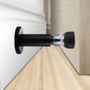 Door Stoppers Heavy Duty Magnetic Door Stopper for Wall & Bottom of Door Premium Adjustable Door Stop with Heavy-Duty Windproof Design, Constructed with SUS304 (Black-1PCS)