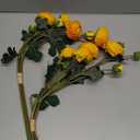 Yellow Ranunculus Artificial Flowers,18 Heads Vintage Silk Flowers Buttercup Fake Flower Bouquets Arrangement for Wedding Bride Centerpiece Floral Party Home Office Decor(Yellow)