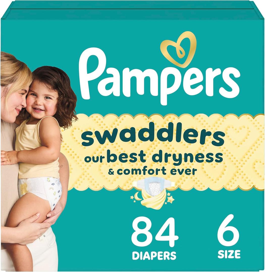 Pampers Baby Diapers - Swaddlers - Size 6, 84 Count, Ultra Absorbent Disposable Infant Diaper