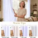 H.VERSAILTEX Living Room Linen Curtains Home Decorative Nickel Grommet Curtains Privacy Added Energy Saving Light Filtering Window Treatments Draperies, Bright White, 2 Panels, 52 x 63 - Inch