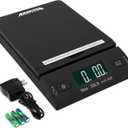 Accuteck 50 lb All-in-One Black Digital Shipping Postal Scale with Adapter (W-8250-50B)