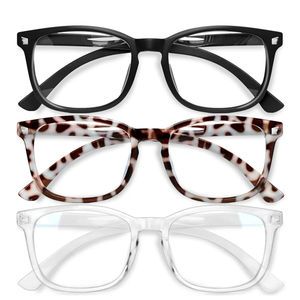 Gaoye Stylish Blue Light Glasses for Woman - Computer Glasses 99% Blue Light Blocking - Lightweight TR90 Frames - 3 pack