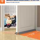 MAGZO Door Draft Stopper for Bottom of Door, 2 Pack 30 Inch Under Door Draft Stopper, Fan Shaped Under Door Gap Filler Bottom, Door Soundproofing, Grey (Gray)