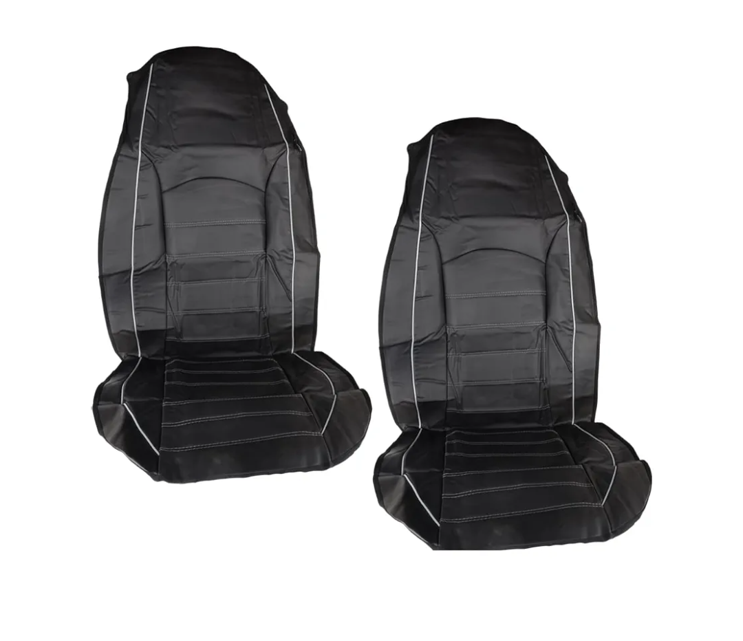 PU Leather Car Interior Front Seat Full Covers Cushions Protectors Universal