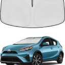 Toyota Prius Windshield Sunshade 2016-2022, Front Window Sunshade Custom Fit Prius Hatchback Accessories Sun Visor Foldable Shade Blocks UV Rays Must Have Accessories (Not for PriusC or PriusV)
