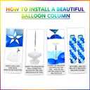 Balloon Column Stand Kit, Set of 2,6.7Feet Height Adjustable Balloon Tower Pillar with Reusable Metal Telescopic Design with base for Birthday arch, Wedding, Graduation Party Decoration Event