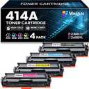 414A Toner Cartridge 4 Pack Compatible Replacement for HP 414A Black Toner Cartridges Works with Color Pro MFP M479fdw Toner, Color Pro M454dw M454dn M480f M455dn Printer (Black Cyan Yellow Magenta)
