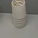 LAMPWELL VALO Clip-on Chandelier Fabric Lamp Shades,Set of 6,Small Barrel,5.2"4"H5.2",Linen, Handmade,Traditional Decorative,ONLY FOR CANDLE BULB,Beige