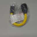 Generator Adapter Cord Compatible with Nema 5-15p to L14-30r, 15a 3prong Male to 30a 4prong Locking Female Generator Transfer Switch House Inlet Box Adapter, STW 10 Awg, Etl Listed