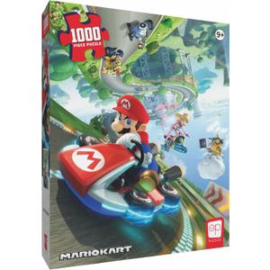 Mario Kart Anti-Gravity 1,000 Piece Jigsaw Puzzle, Dimensions 19 x 27, Collectible Puzzle Artwork Featuring Mario, Luigi, Bowser, Princess Peach and More! Officially Licensed Nintendo Merchandise