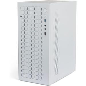 Micro ATX Case PC Case: MATX Case Mini PC ITX Desktop Computer Case Support Micro ATX MATX DTX ITX Mini PC with USB3.0, Support 3.5'' HDD (White)