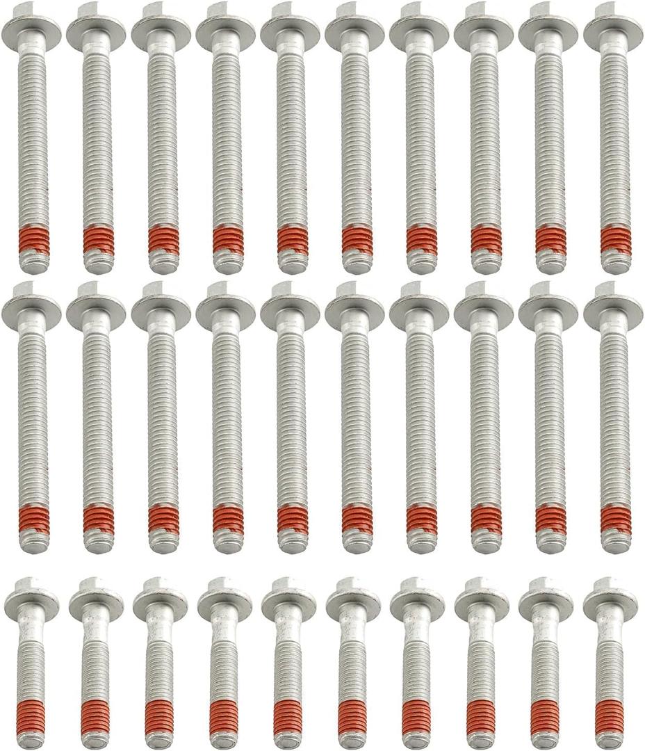 KAC Engine Cylinder Head Bolt Set Replacement for 04-13 Sierra Silverado 1500/Tahoe,04-14 Suburban 1500/Yukon,04-16 Express 2500 3500 Engine Cylinder Head Gasket OEM# ES72220