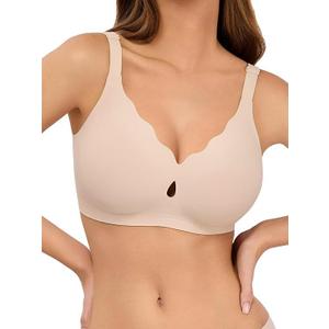 Summer Clearance Women's Clothing - Wireless Bras for Women - No Underwire Soft Comfort T-Shirt Bra (Large, Nude)