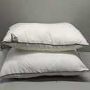 JOLLYVOGUE Pillows Queen Size Set of 2 for Sleeping, Soft and Supportive Bed Pillow with Down Alternative Filling for Side and Back Sleepers, Hotel Collection (01 - Classic Design)