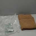 MatEssenz 2x3 Textured Washable Entry Rug, Natural Woven Low-Profile Door Mat with Non-Slip TPR Backing, Light Brown, for Entryway, Kitchen, Laundry Room