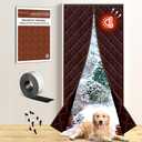 Insulated Magnetic Door Curtain for Winter, Thermal Door Cover with Triple-Layer Oxford Fabric, Windproof Cold Draft Blocker, Energy Saving Waterproof Curtain for Indoor Outdoor