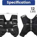 Zikopomi Weighted Vest Woman Man, 20lb Weight Vest with Reflective Stripes for Workout, Strength Training, Running, Fitness, Muscle Building, Weight Loss, Rucking Vest