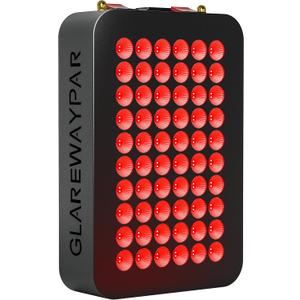 LED Red Light Therapy Panel, Near Infrared Light Therapy Device with 60 660nm Red LEDs and 60 850nm NIR LEDs, High Power Red Light Therapy Lamp at Home, Ideal for Body, Face, Black