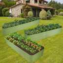 GoCampDriect 6IN1 Raised Garden Bed - 8x3x1.4ft Galvanized Raised Garden Boxes Outdoor Corrosion Resistant | Variable Shape 9x2x1.4ft Metal Raised Garden Beds for Planting Vegetable, Fruits, Flower