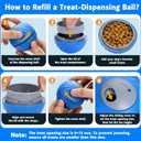 BABORUI Interactive Dog Toys, Adjustable Treat Dispensing Dog Toys Ball, Automatic Dog Puzzle Toy to Keep Them Busy, Enrichment Toy for Small Medium Large Dogs
