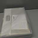 Fabric Clear Window Storage Bins with Lid, Closet Storage Box Linen Closet Baskets with 3 Handles for Organizing Clothing, Jeans, Shelves 15''- 3 Pack (Gray and White)